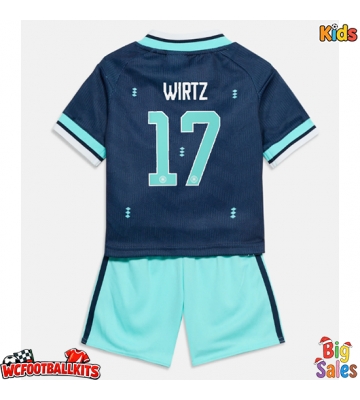 Germany Florian Wirtz #17 Replica Away Stadium Kit for Kids World Cup 2026 Short Sleeve (+ pants)
